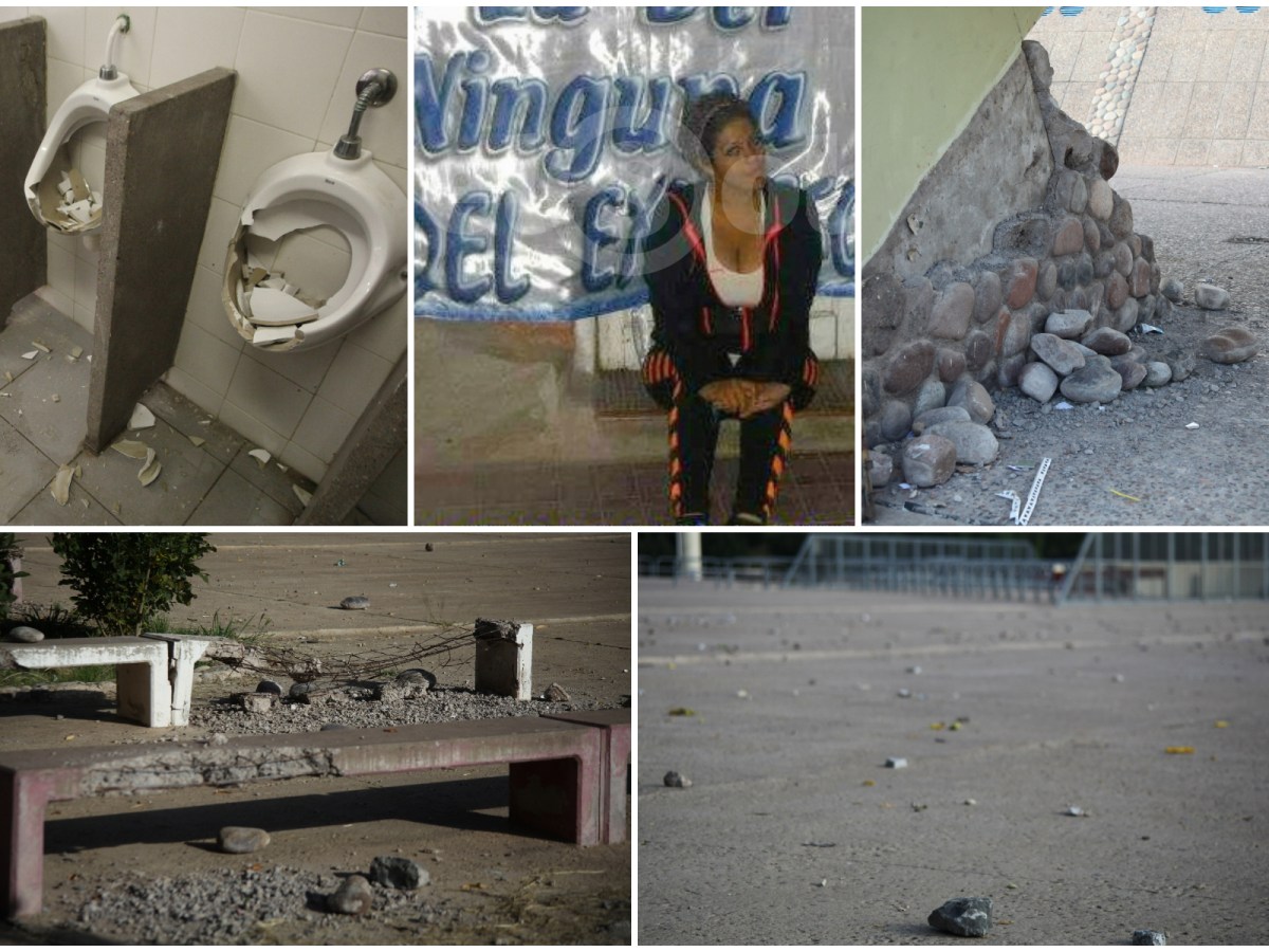 Tres detenidos y una hermana del Rengo Aguilera con pedido de captura por los destrozos en el Malvinas